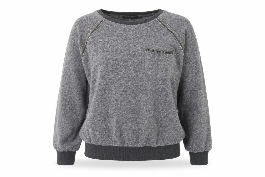 Redial Womens Grey   Pullover Jumper Size M