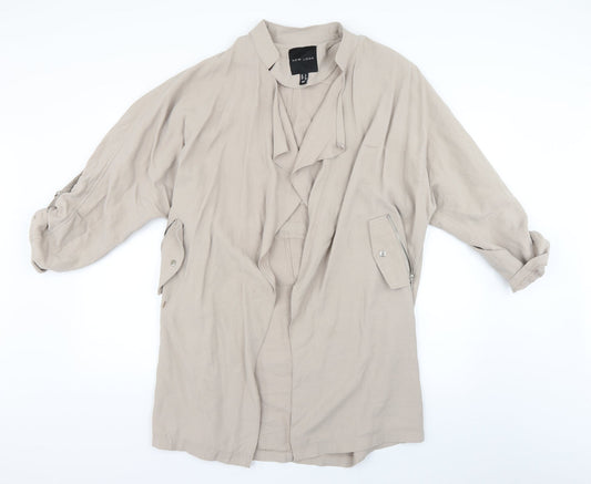 New Look Womens Grey   Overcoat Coat Size 12