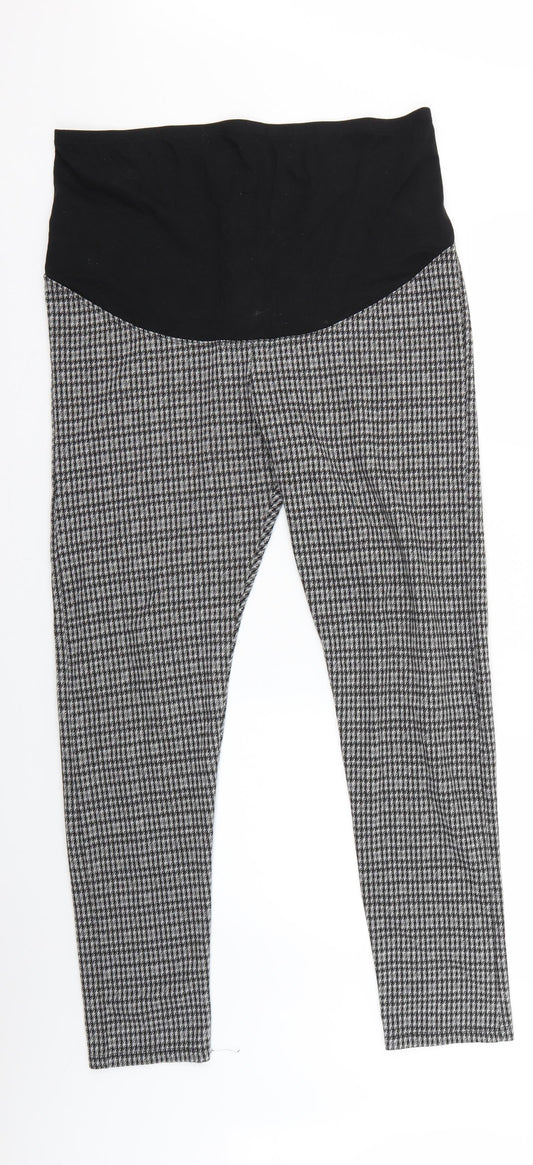 H&M mama Womens Multicoloured Check  Trousers  Size L L26 in