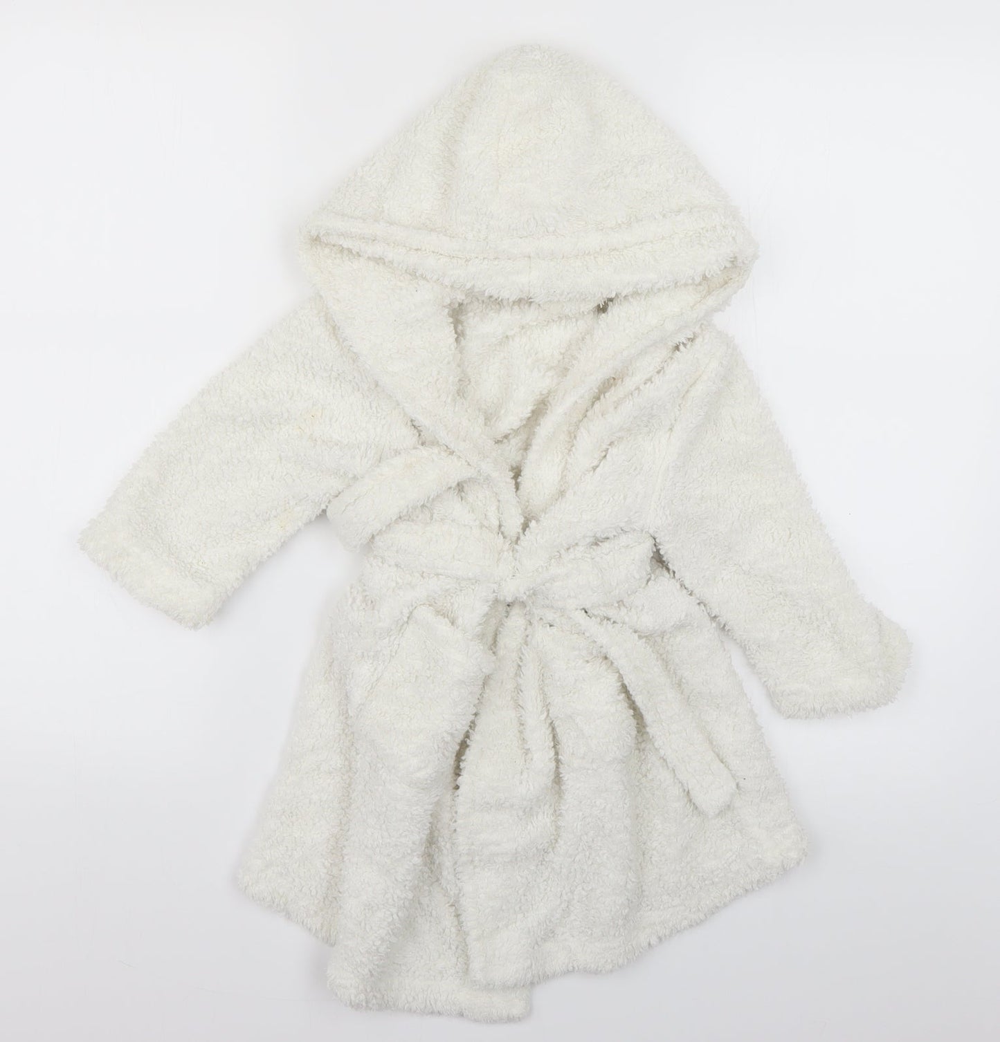 minikidz Girls White Solid  Top Robe Size 2-3 Years