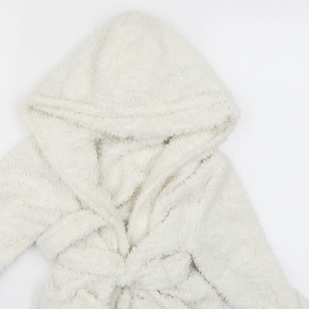 minikidz Girls White Solid  Top Robe Size 2-3 Years