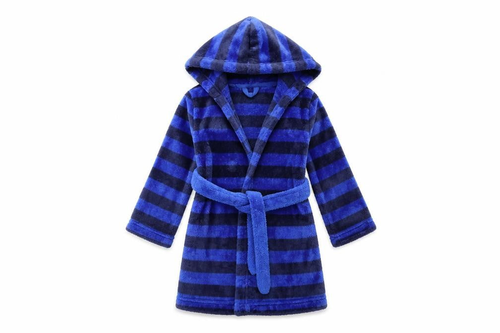 Marks & Spencer Boys Blue Striped   Robe Size 2-3 Years