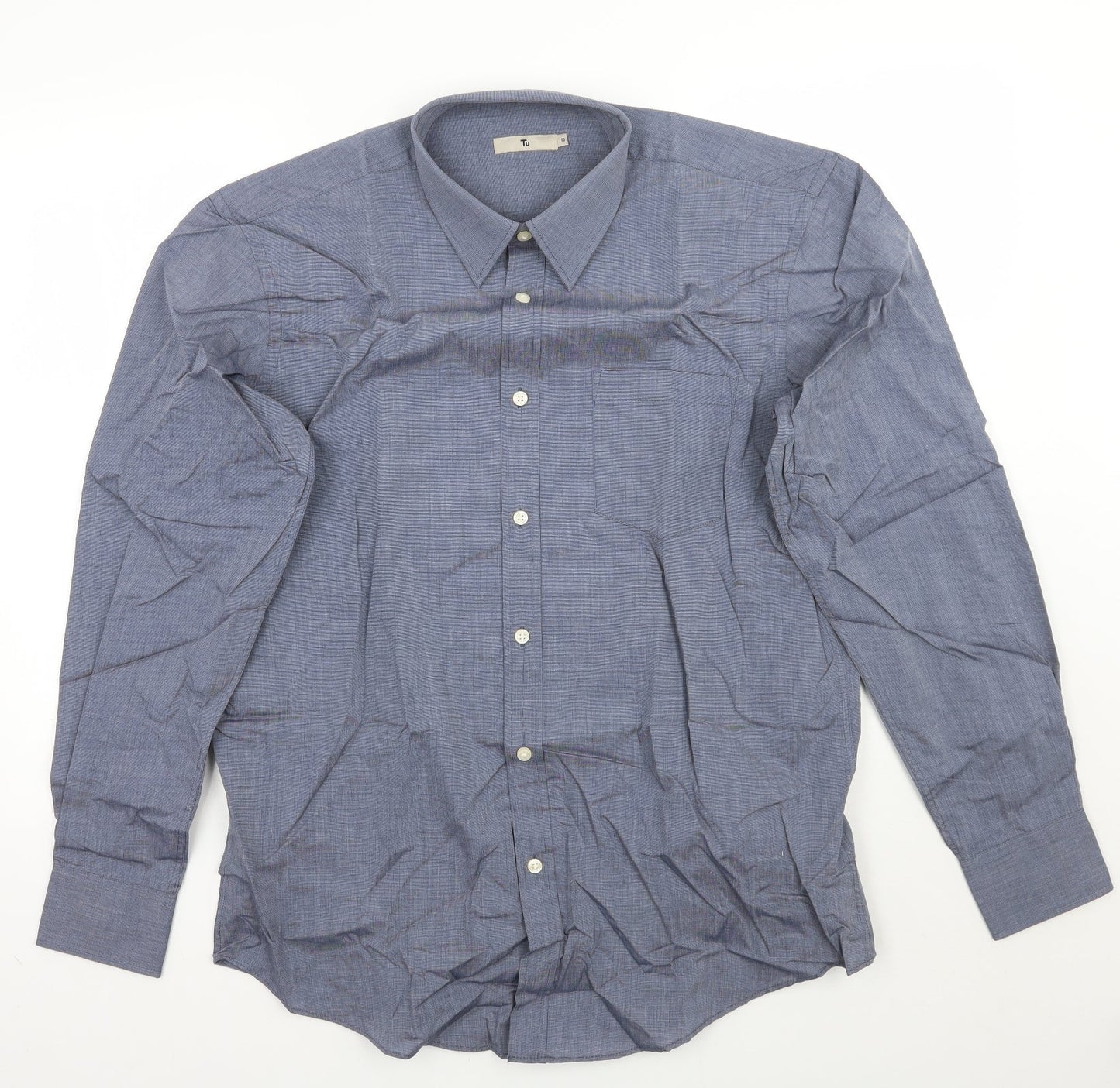 TU Mens Grey    Button-Up Size 16
