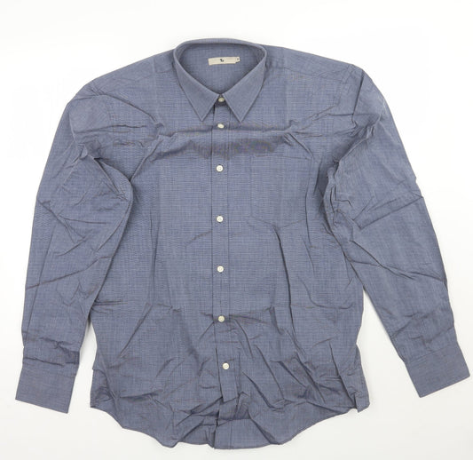 TU Mens Grey    Button-Up Size 16
