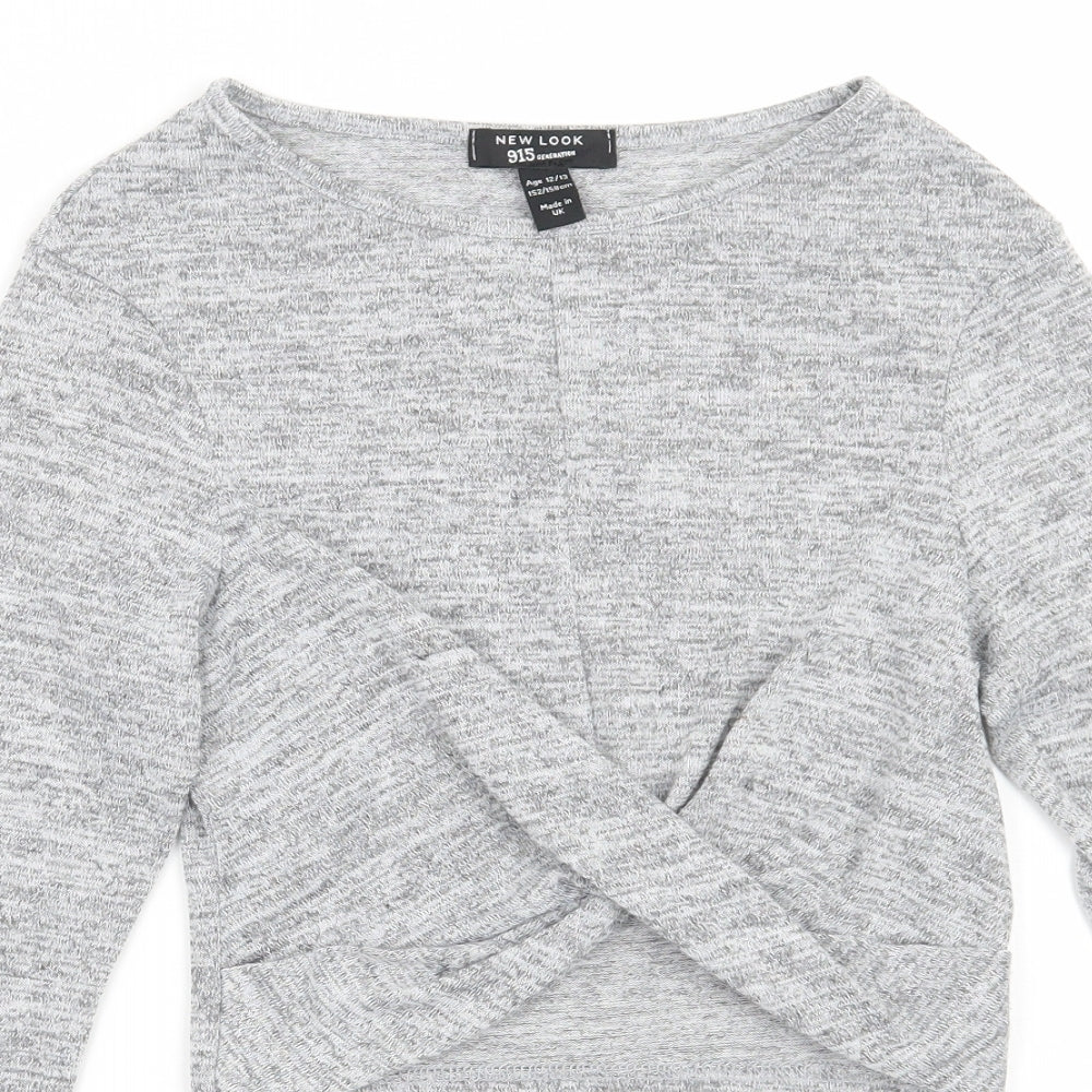 Newlook Girls Grey   Pullover Jumper Size 12 Years