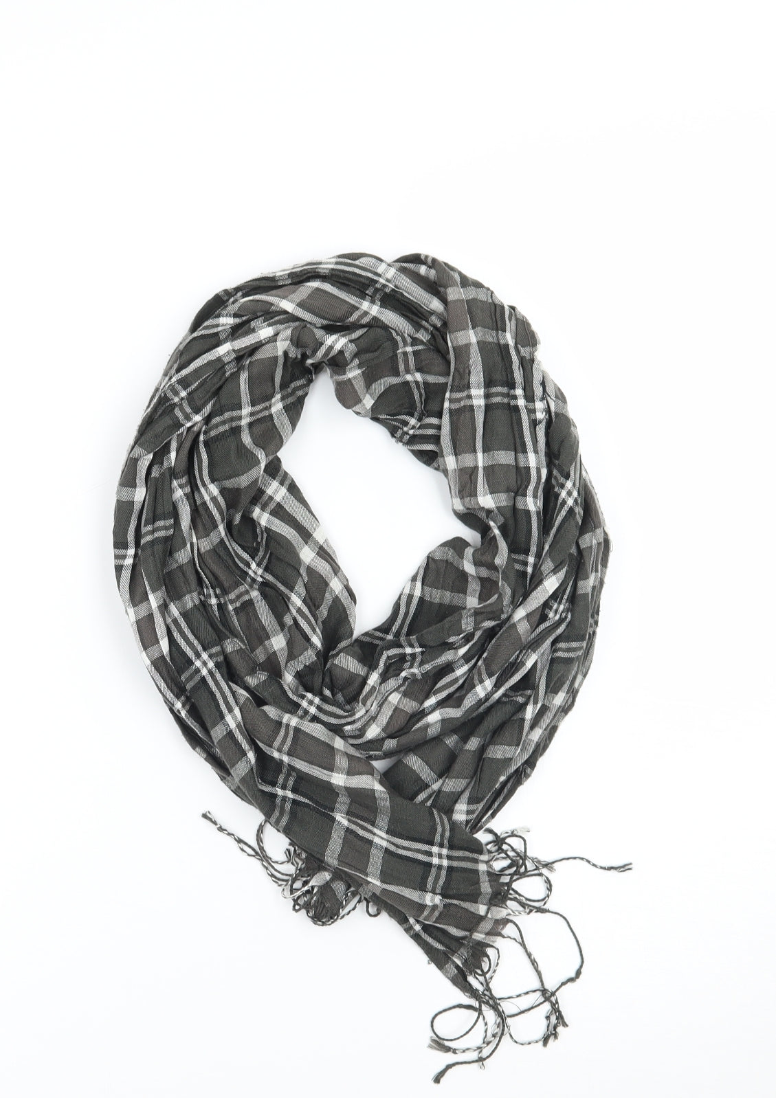 Preworn Womens Grey Check   Scarf