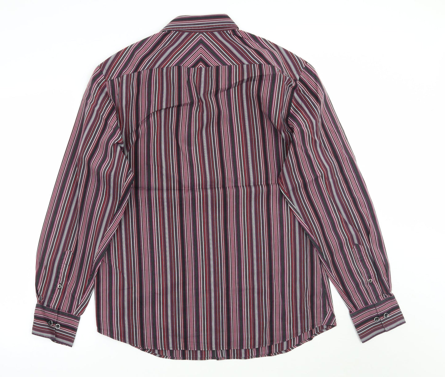 NEXT Mens Black Striped   Button-Up Size M