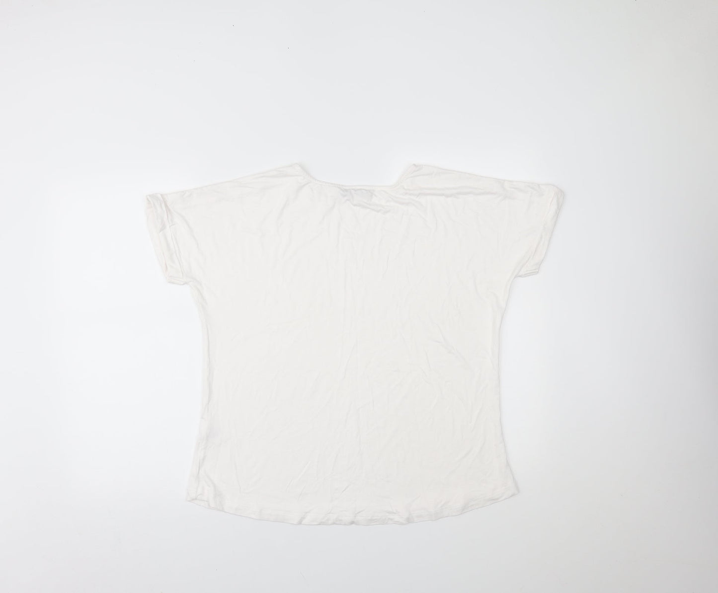Select Womens White   Basic T-Shirt Size L