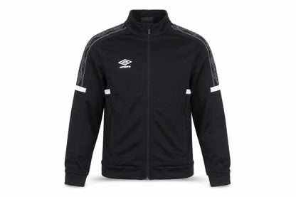 Front view of Umbro boys’ black jacket, size M