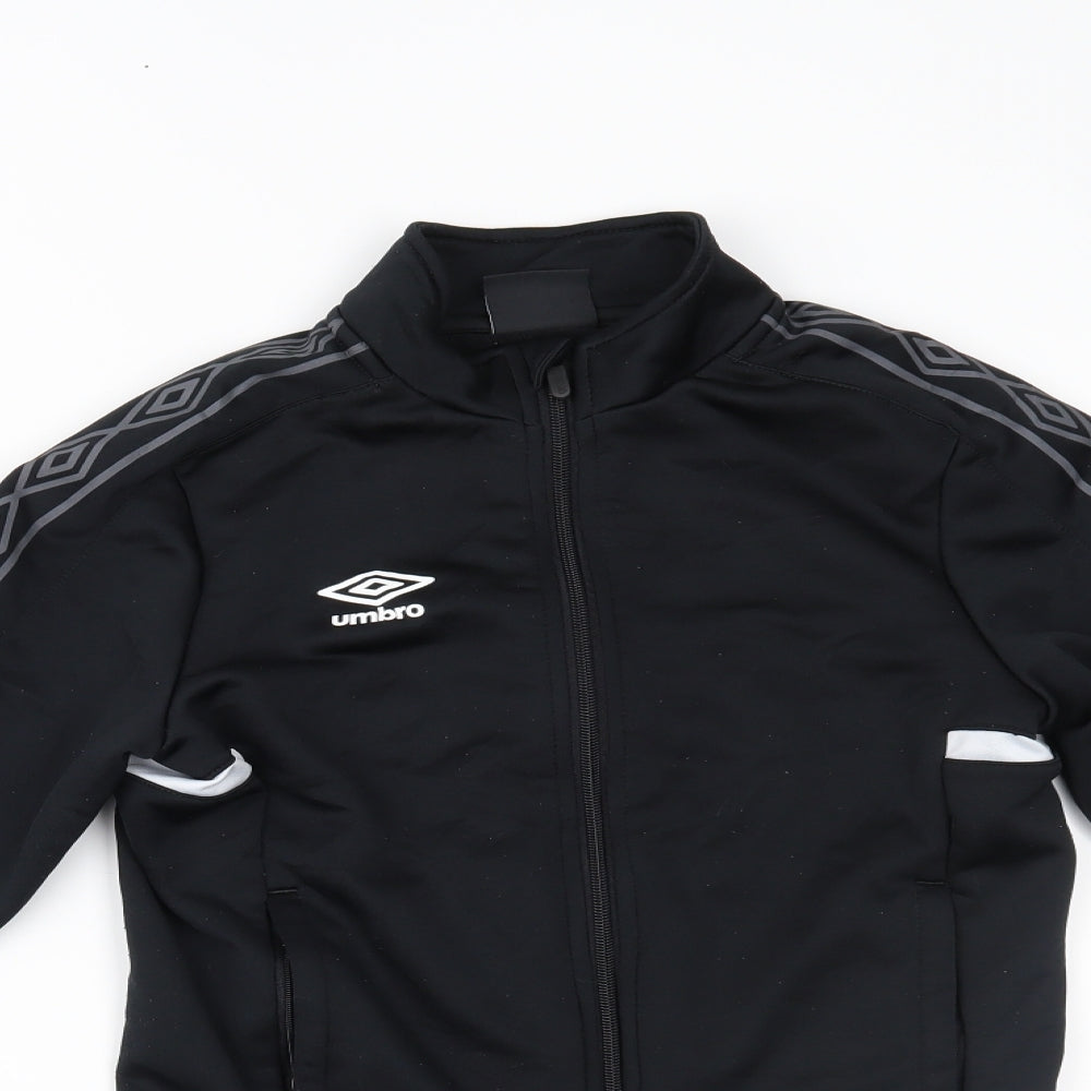 Umbro Boys Black   Jacket  Size M
