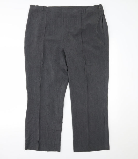 BM Womens Grey   Trousers  Size 22 L25 in
