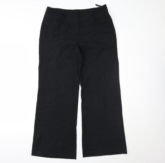 DUNNES Womens Black   Trousers  Size 12 L27 in