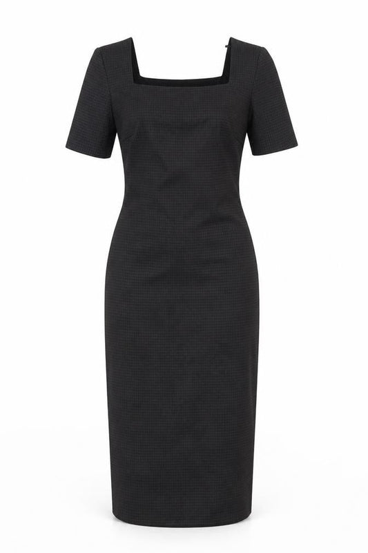 Next Womens Brown Houndstooth  Pencil Dress  Size 6