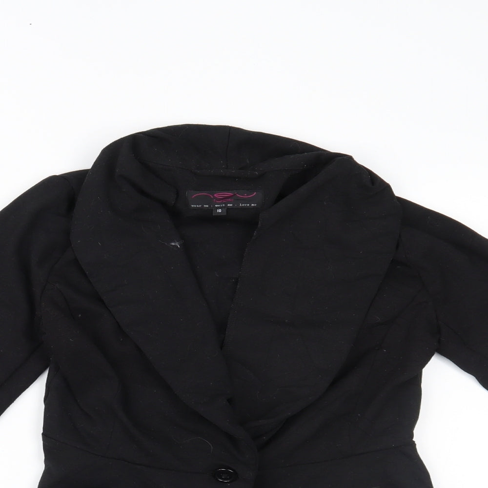 New Look Womens Black   Jacket Blazer Size 10