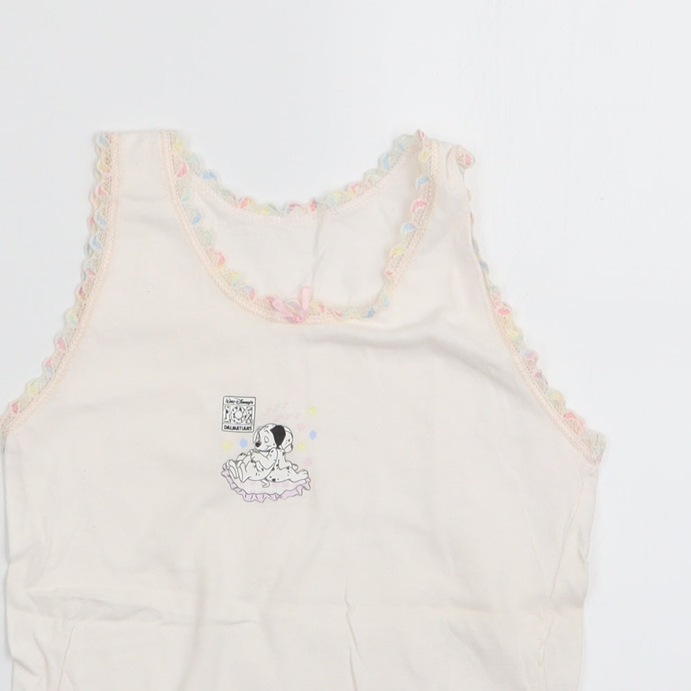 Preworn Girls Pink Animal Print   Pyjama Top Size 5-6 Years  - Dalmations