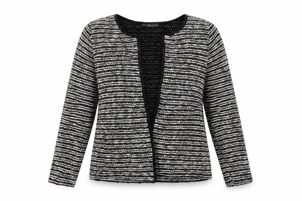 Atmosphere Womens Black Striped  Cardigan Jumper Size M