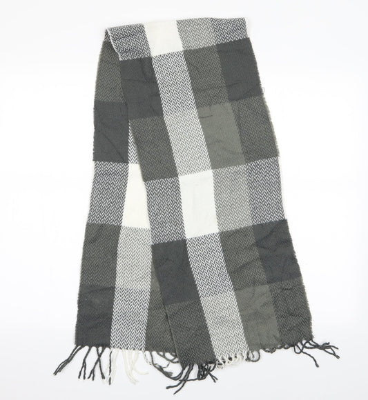 Preworn Mens Green Plaids & Checks  Scarf  One Size