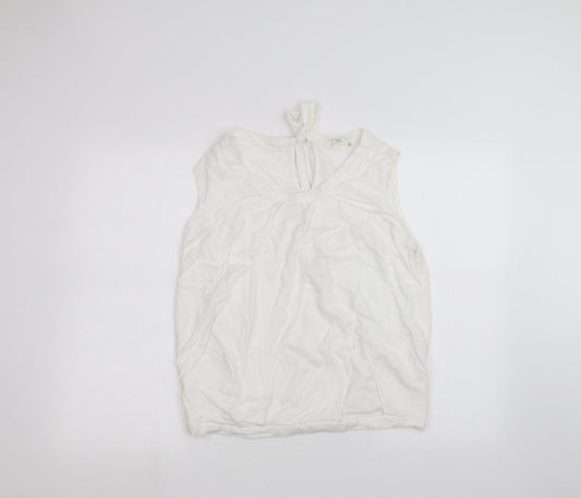 Preworn Womens White   Basic Blouse Size L
