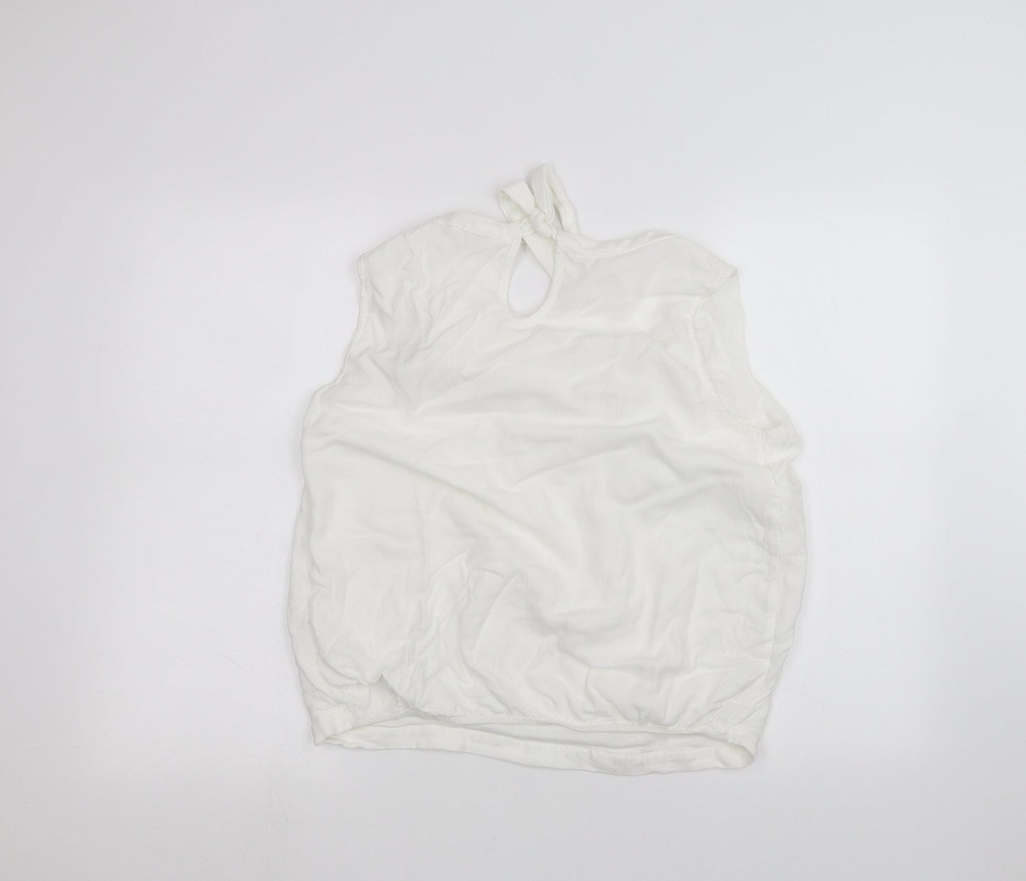 Preworn Womens White   Basic Blouse Size L