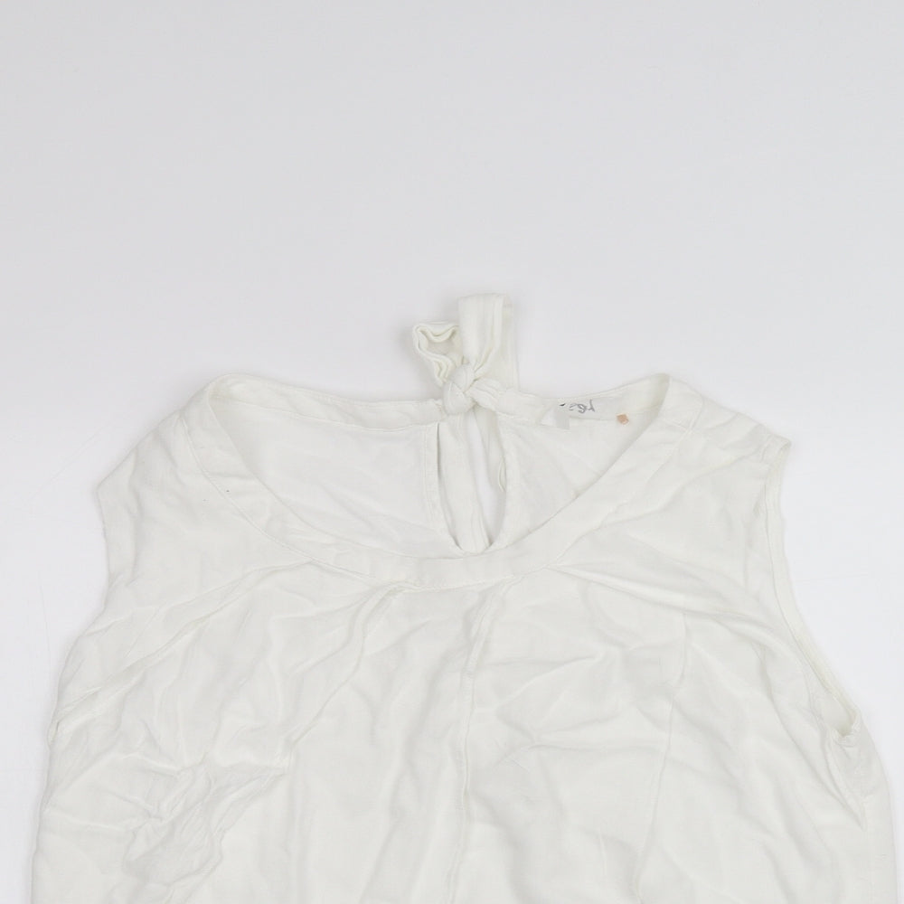 Preworn Womens White   Basic Blouse Size L