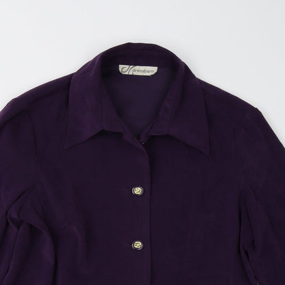 Preloved Dressbarn Womens Purple   Basic Button-Up Size M - Detail