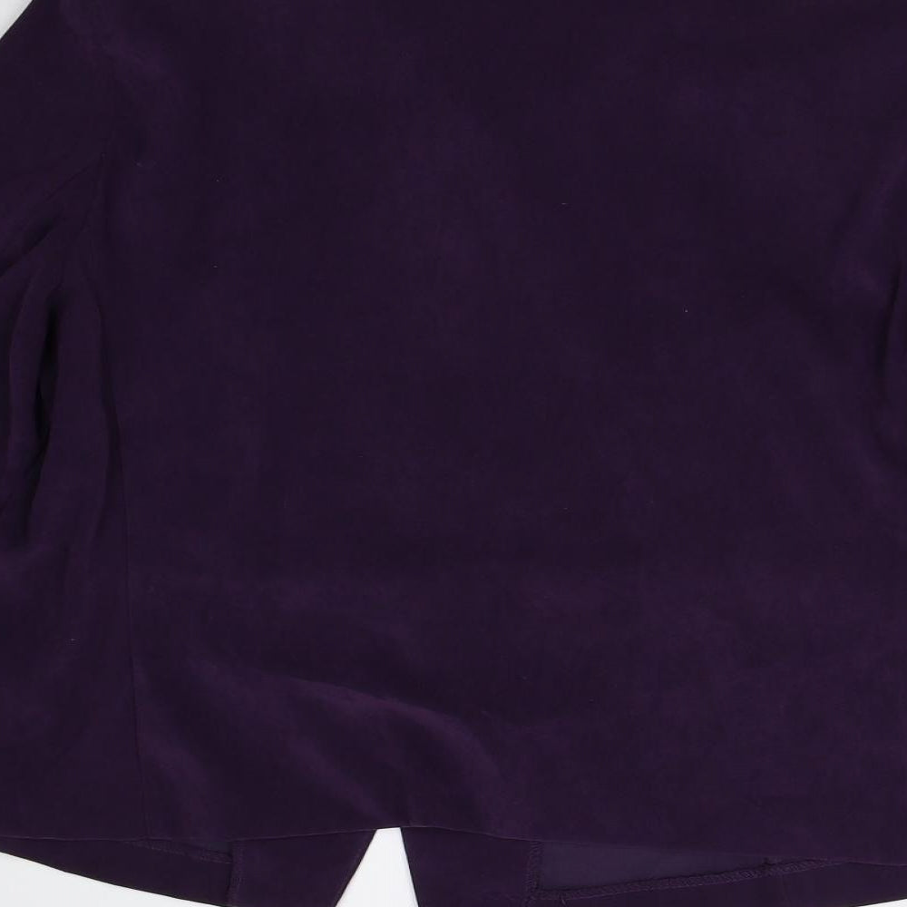 Dressbarn Womens Purple   Basic Button-Up Size M