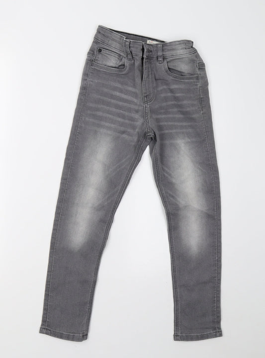 Matalan Girls Grey  Denim Skinny Jeans Size 9 Years