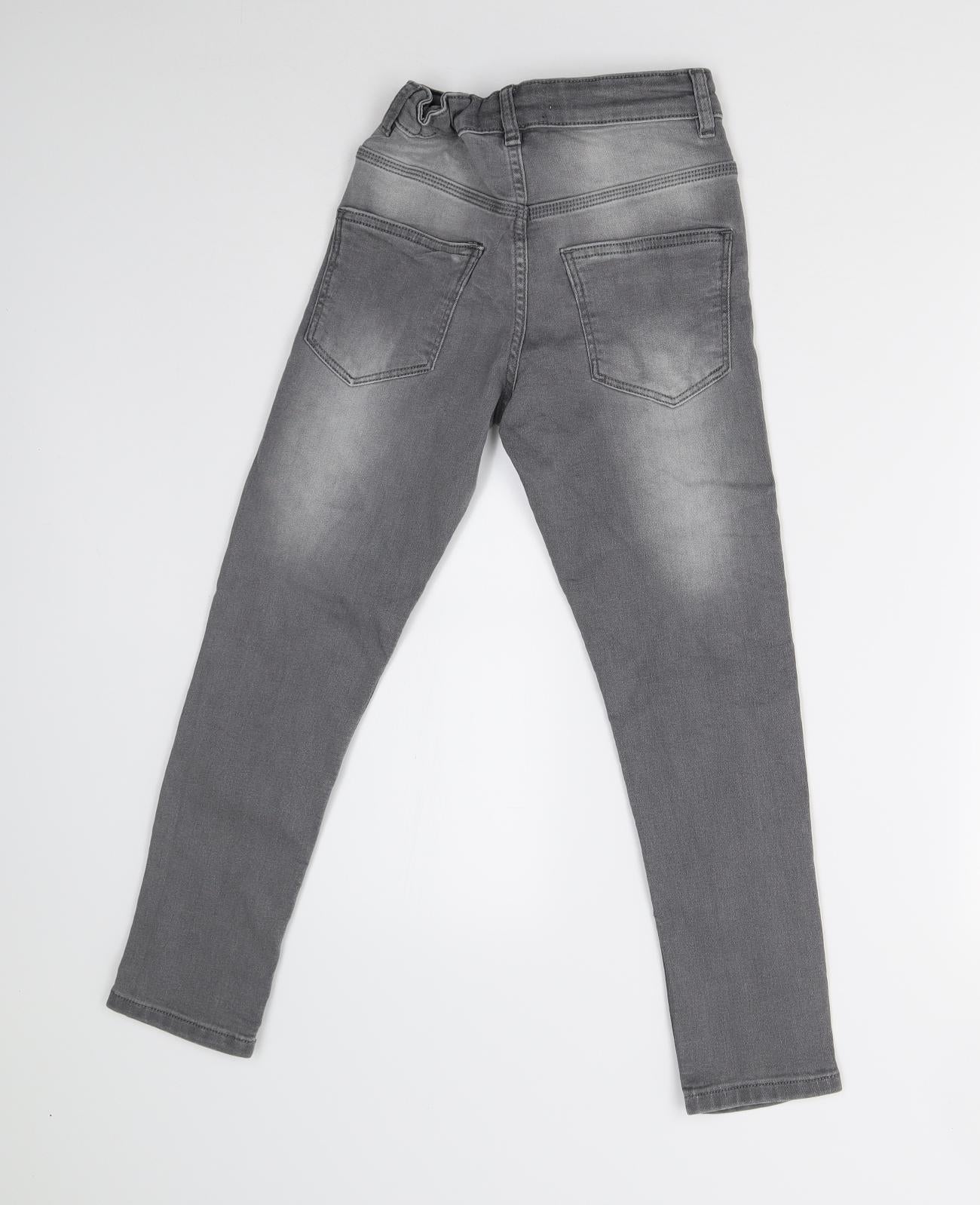 Matalan Girls Grey  Denim Skinny Jeans Size 9 Years