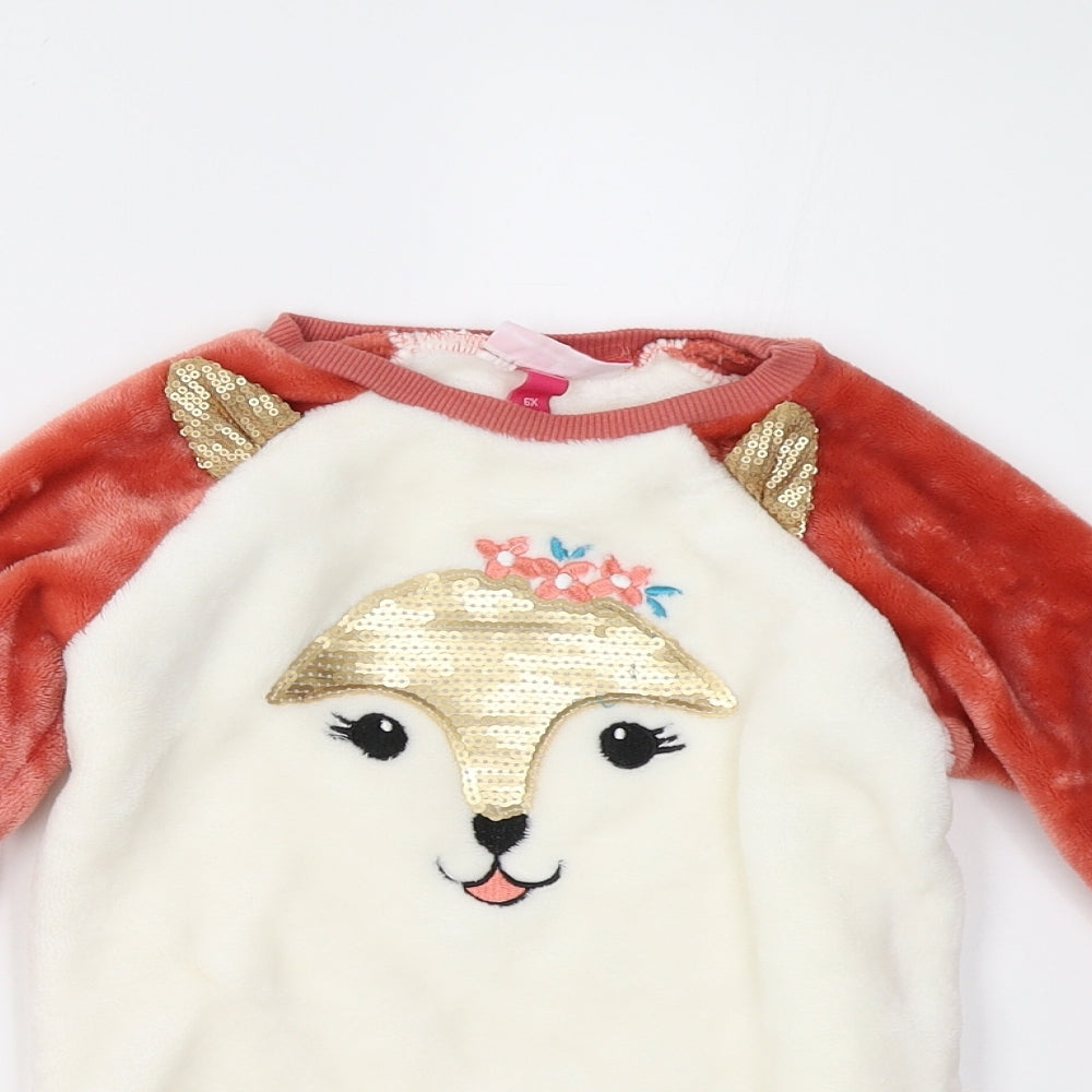 Penelope Mack Girls Multicoloured  Fleece Pullover Jumper Size 6 Years