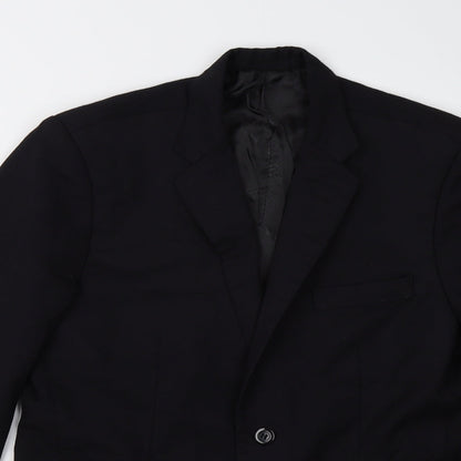 Preloved Grace Tailors Mens Black   Jacket Suit Jacket Size 36 - Detail