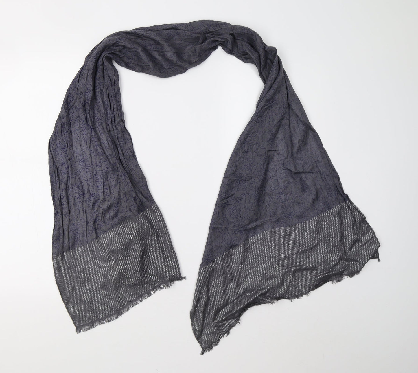 Preworn Unisex Green Floral   Scarf