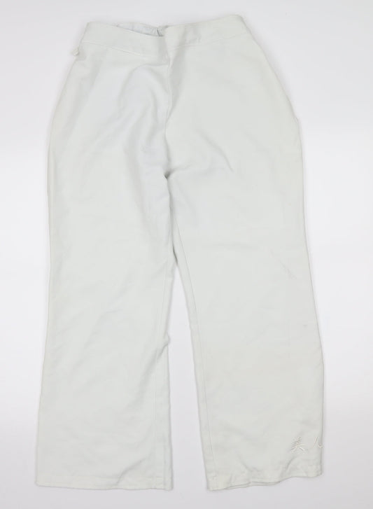 la beeby Womens White   Trousers  Size 16 L27 in - japanese character on leg