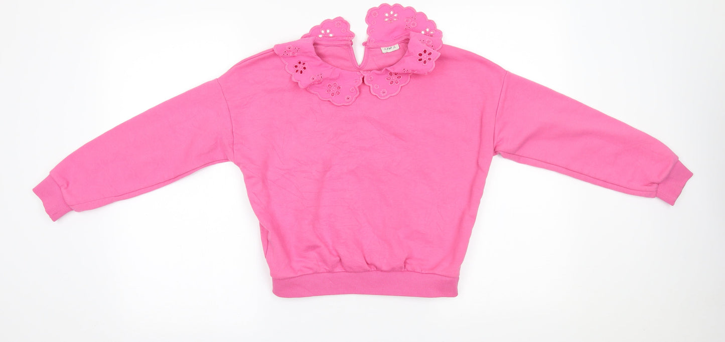 F&F Girls Pink   Pullover Jumper Size 9-10 Years