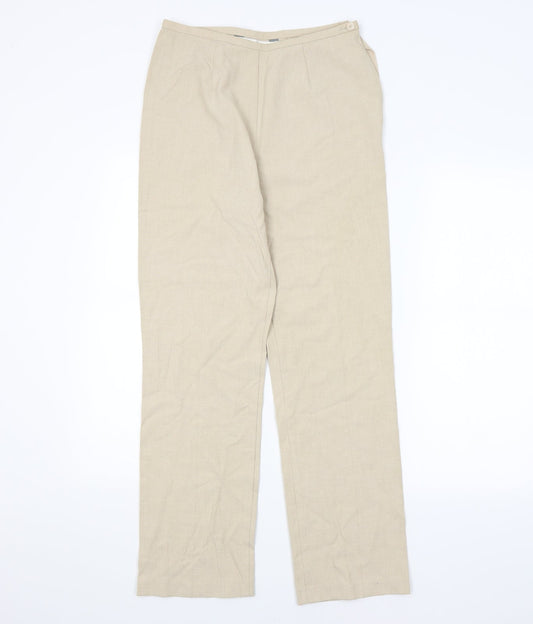 M&S Womens Beige   Trousers  Size 10 L30 in