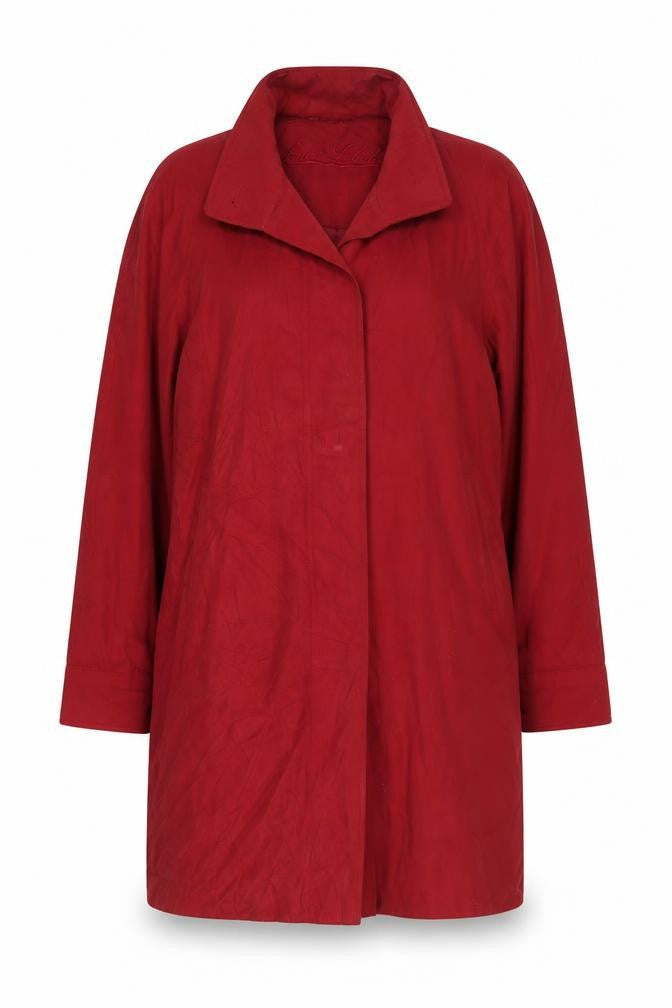 Laura Lebek Womens Red   Pea Coat Coat Size 14