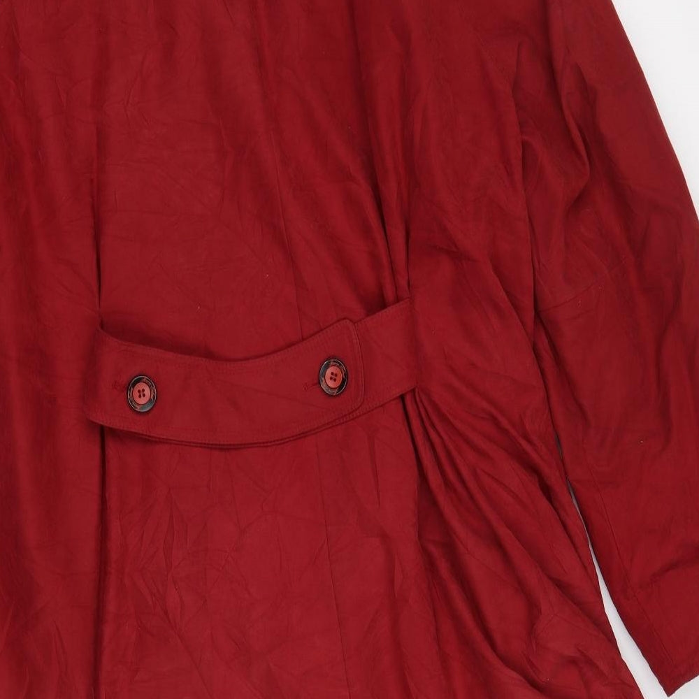 Laura Lebek Womens Red   Pea Coat Coat Size 14