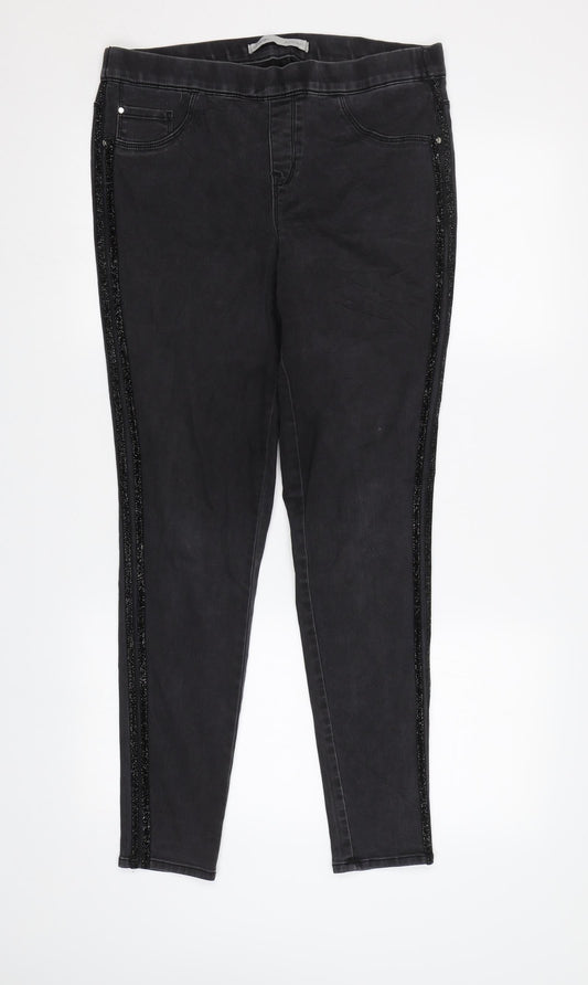 George Womens Grey   Skinny Jeans Size 12 L29 in