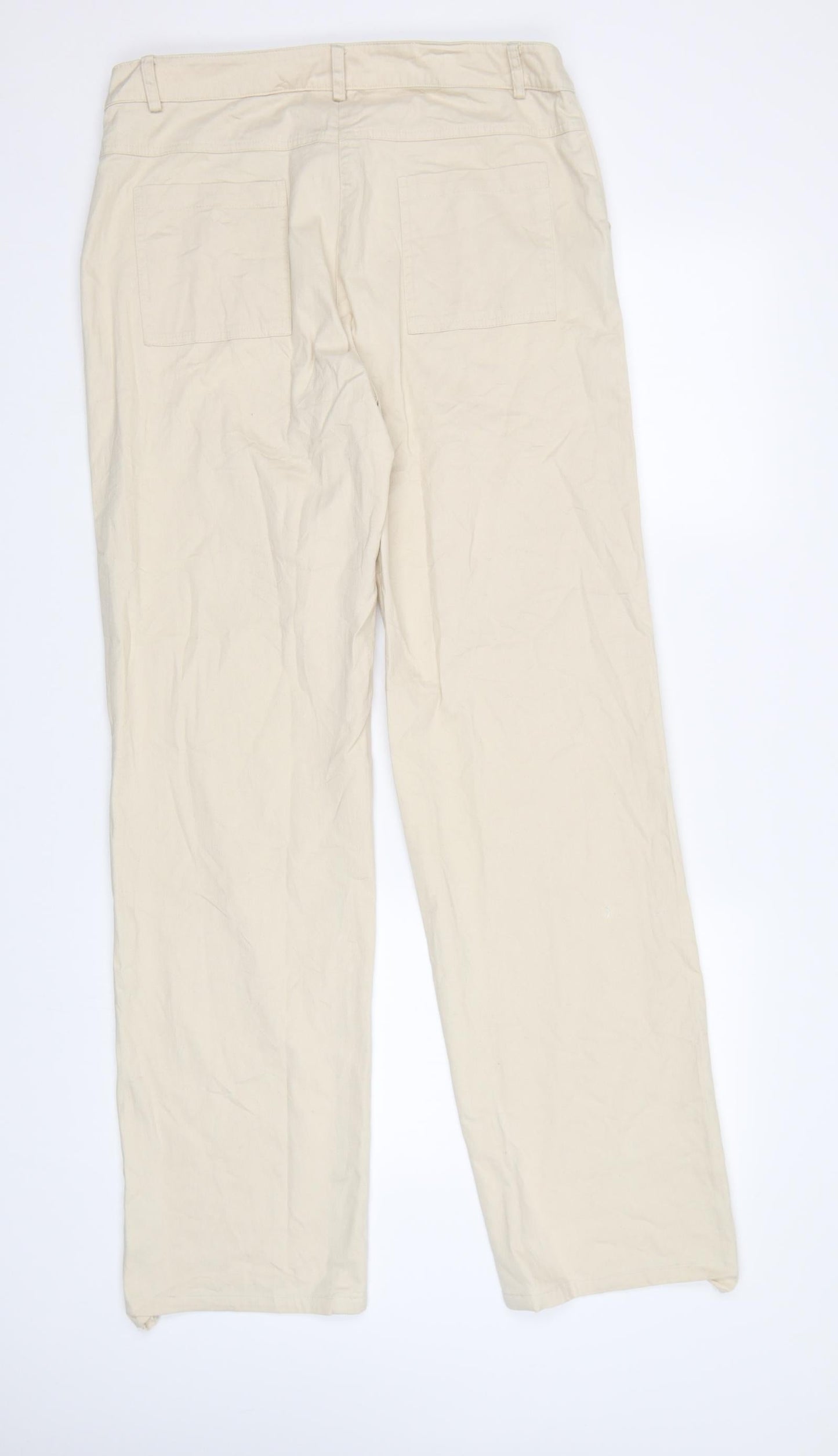 Piano Woman Womens Beige   Trousers  Size 12 L32 in