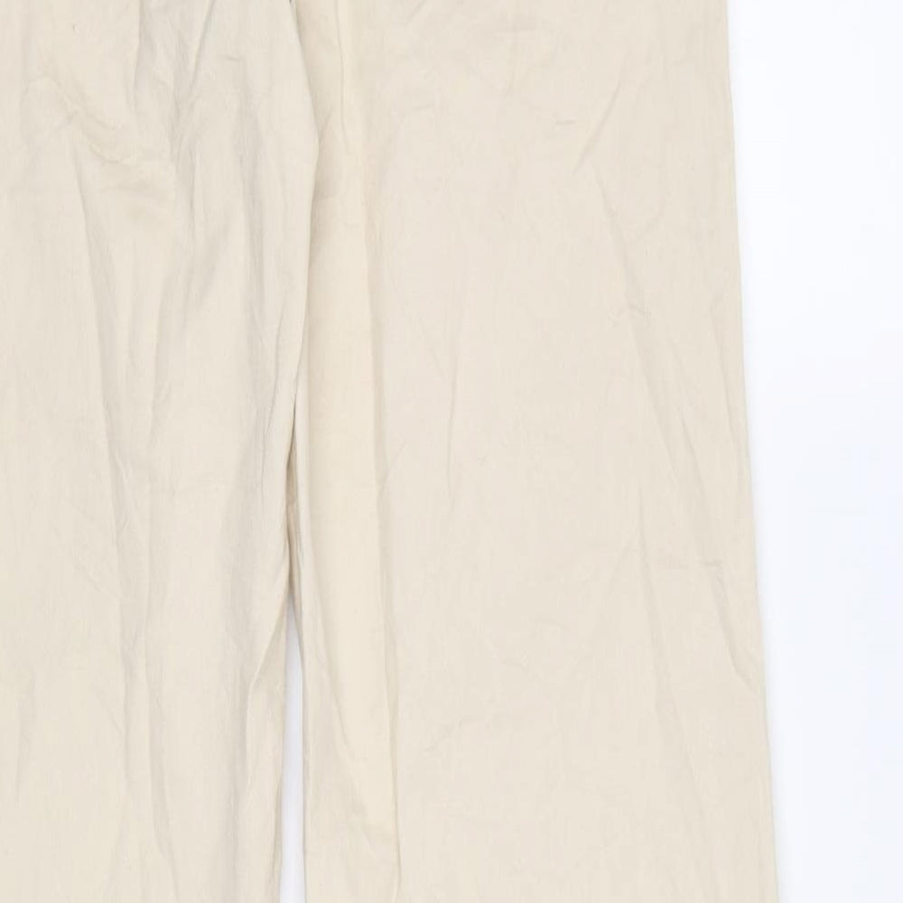 Piano Woman Womens Beige   Trousers  Size 12 L32 in
