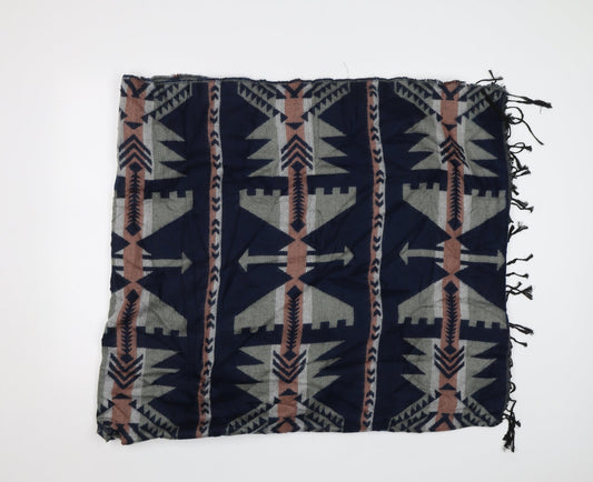 Preqworn Womens Blue Geometric   Shawl/Wrap