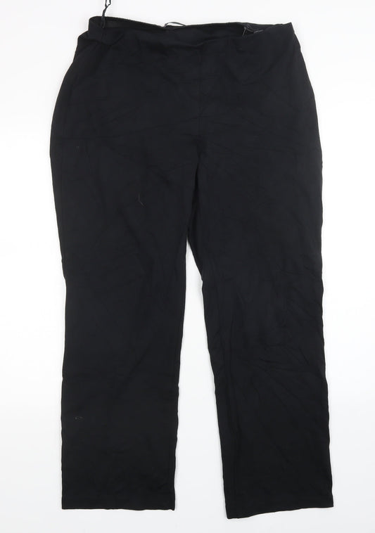 M&S Womens Black   Sweatpants Trousers Size 16 L30 in