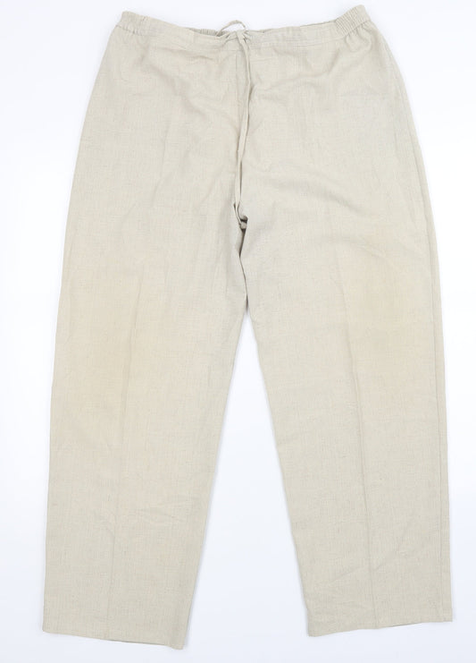 Charade Womens Beige   Trousers  Size 18 L28 in
