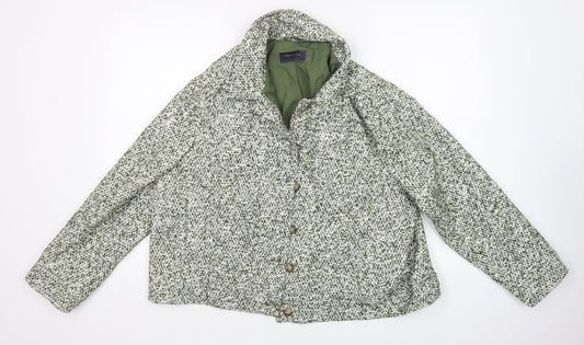 M&S Womens Green   Jacket Coatigan Size 12