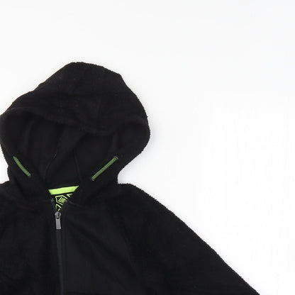 Close-up detail of Urban Dept boys’ black jacket, size 6, years