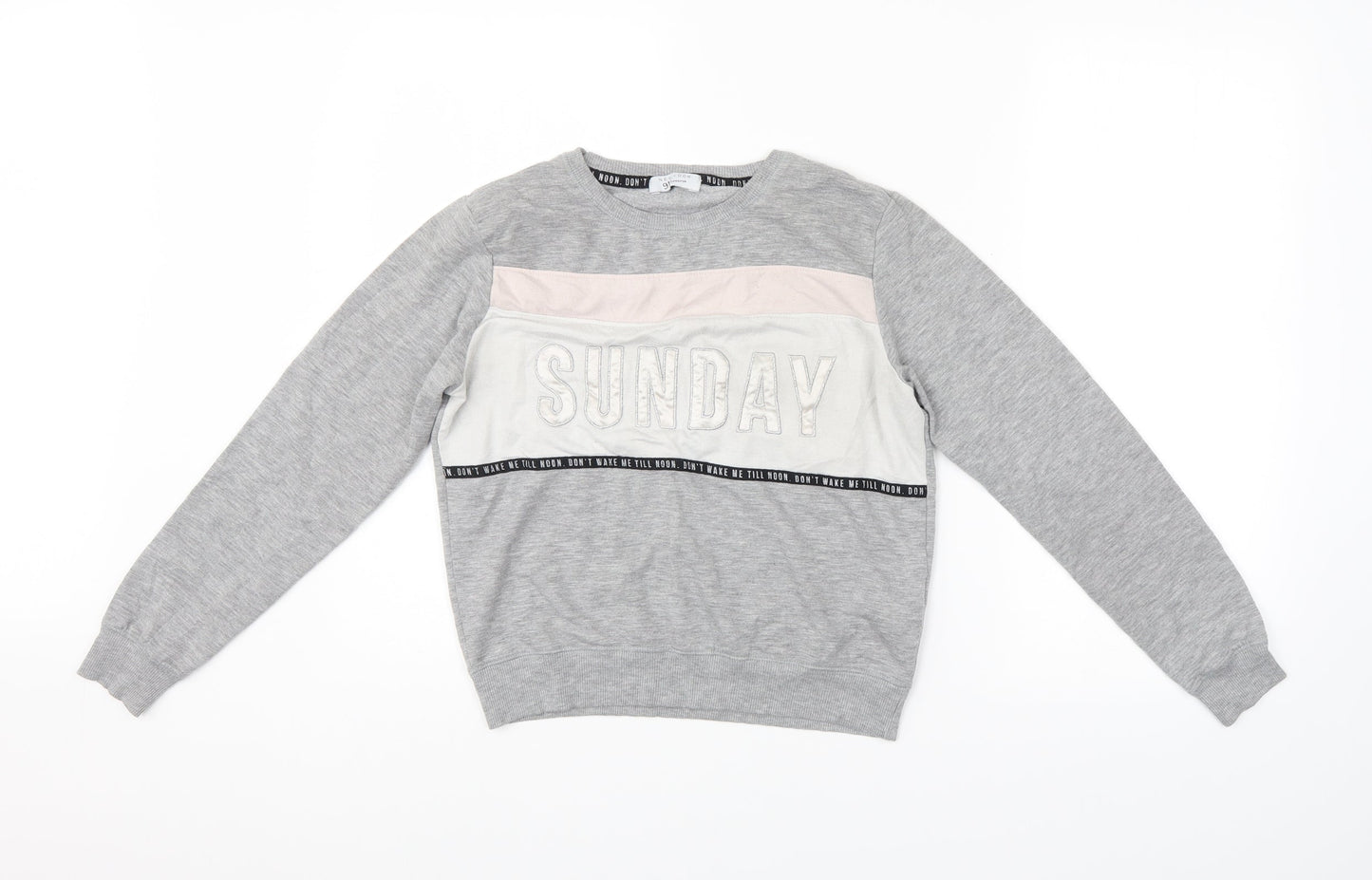 New Look Womens Grey   Pullover Sweatshirt Size M