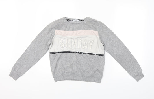 New Look Womens Grey   Pullover Sweatshirt Size M