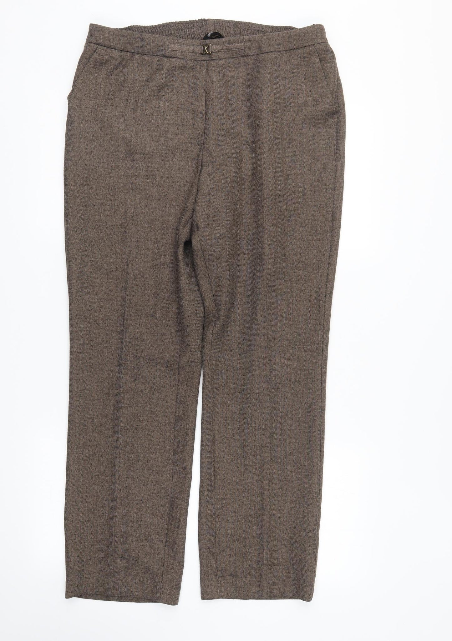 Marks and Spencer Womens Brown   Trousers  Size 14 L28 in