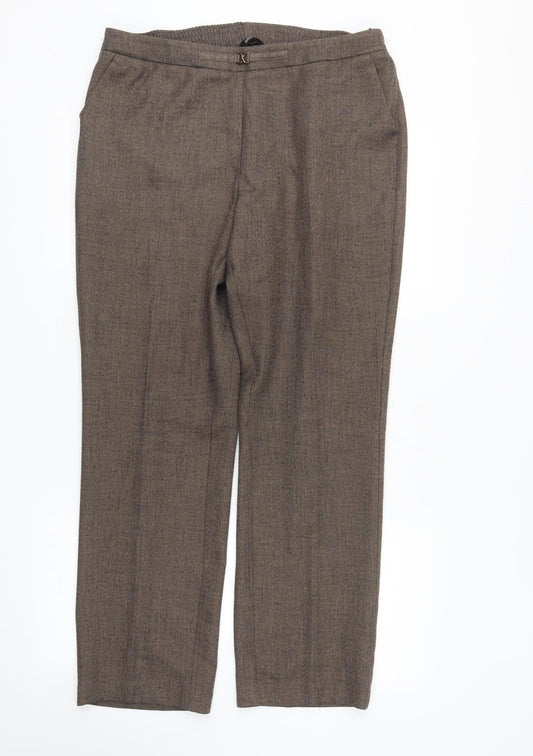 Marks and Spencer Womens Brown   Trousers  Size 14 L28 in