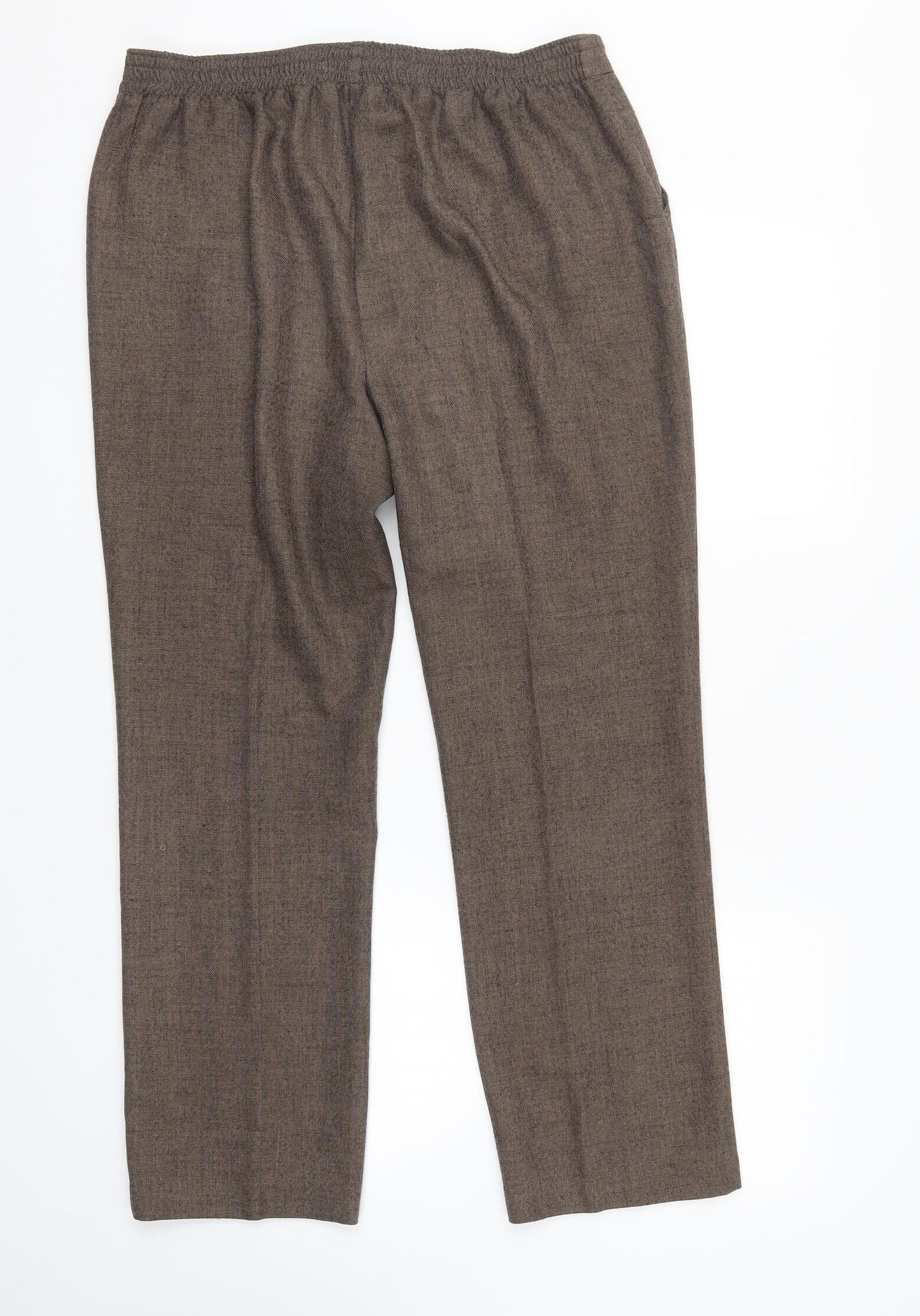 Marks and Spencer Womens Brown   Trousers  Size 14 L28 in