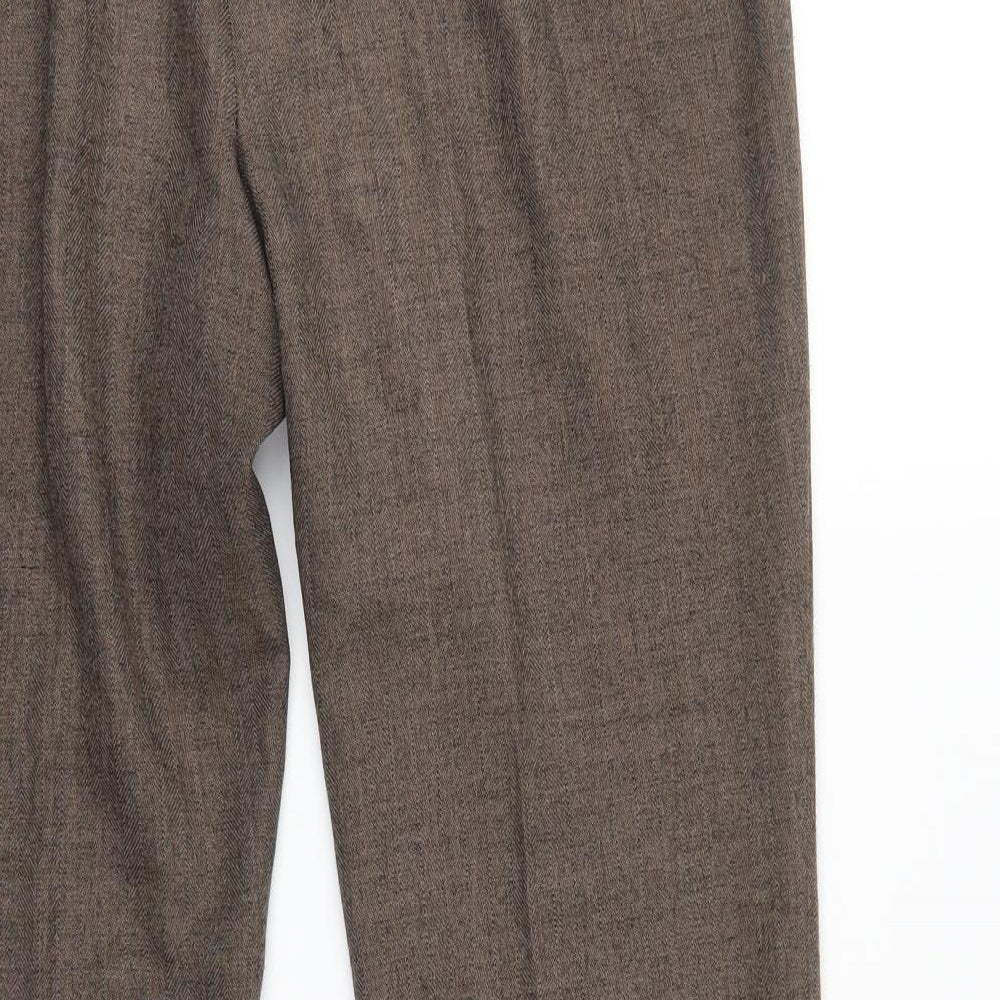Marks and Spencer Womens Brown   Trousers  Size 14 L28 in